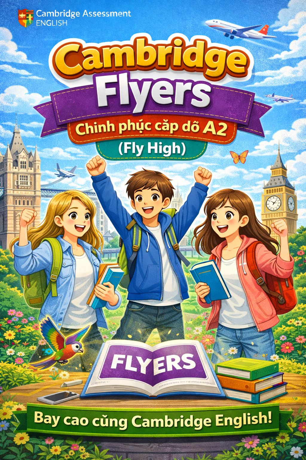 Cambridge Flyers: Chinh phục cấp độ A2 (Fly High)